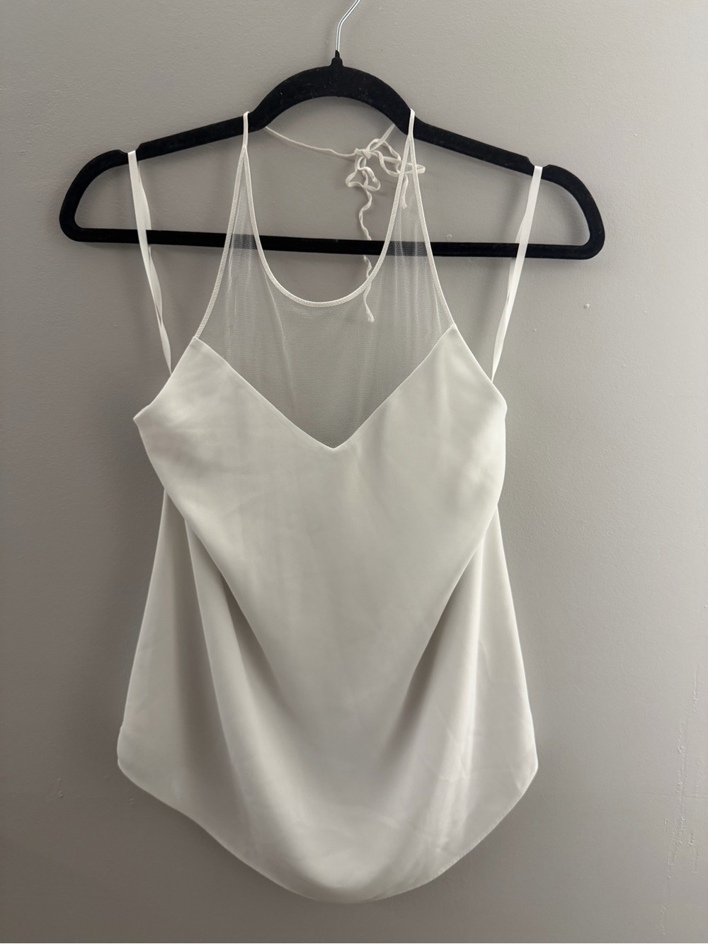 Babaton Aritzia White Double-Strap Halter Cami